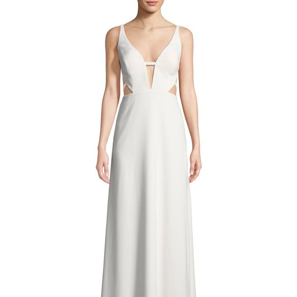 Aidan by Aidan Mattox Dresses & Skirts - Aidan Mattox Crepe Cutout Sleeveless Gown